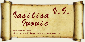 Vasilisa Ivović vizit kartica